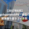 【2017年6月】gcbgardenのPV・収益の結果振り返り(2ヶ月目)